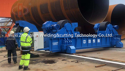 1000t组对滚轮架