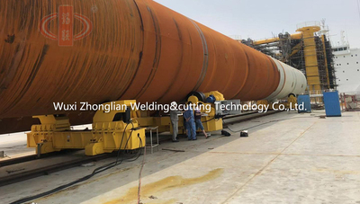 1000t组对滚轮架现场