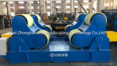 300t自调式白色聚氨酯轮滚轮架